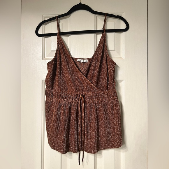 Abercrombie & Fitch Tops - Abercrombie & Fitch Brown Y2K Forest Fairy, Whimsical Goth Grunge Cropped Cami